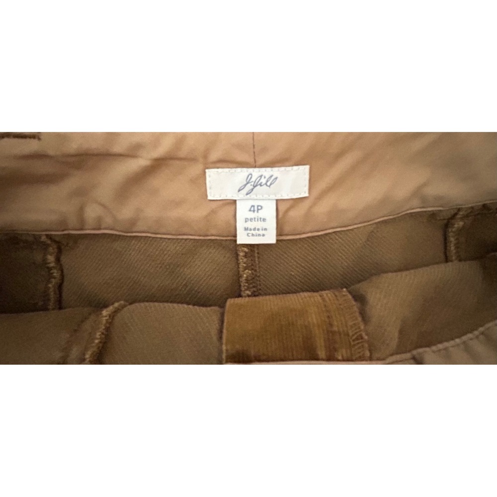 J. Jill Brown Corduroy Midi Skirt Sz 4P Dark Academia Cottagecore Boho Soft - Picture 3 of 5